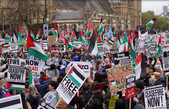 Marcha en Londres en solidaridad con Gaza