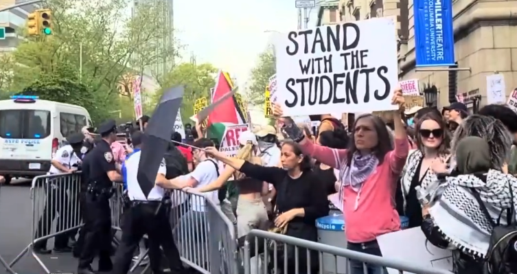 Manifestación en la Universidad de Columbia