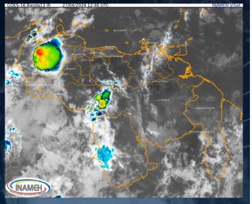 Imagen satelital 27 de abril Venezuela
