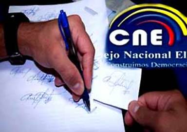 Irregularidades denunciadas por el Consejo Nacional Electoral (CNE) en la inscripción de las agrupaciones políticas en Ecuador
