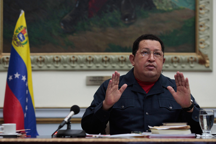 Chávez durante el Consejo de Ministros