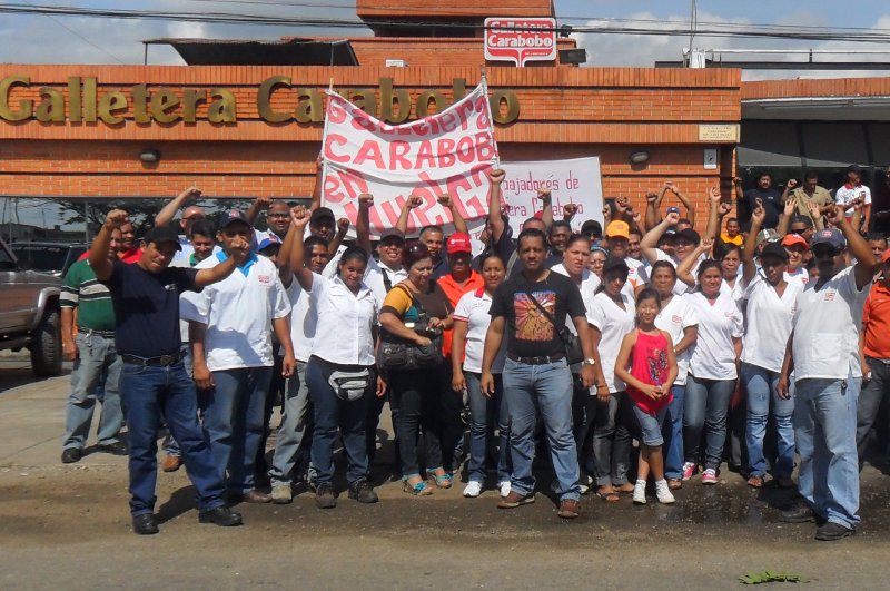 Trabajadores de Galletera Carabobo en huelga por contrato justo
