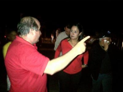 La gobernadora Lugo en el lugar de los hechos