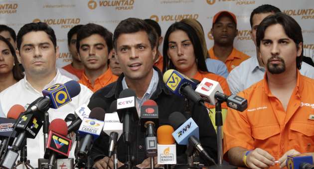 Leopoldo López, coordinador nacional del partido de derecha Voluntad Popular