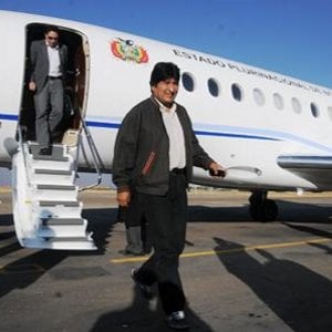 Presidente Evo Morales arribó a Caracas