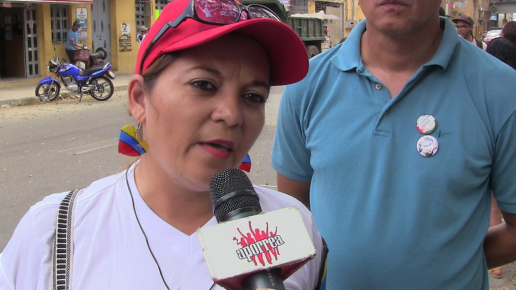 Limar Cerrada del Frente Bicentenario de Mujeres en la rueda de prensa en San Agustín del Sur