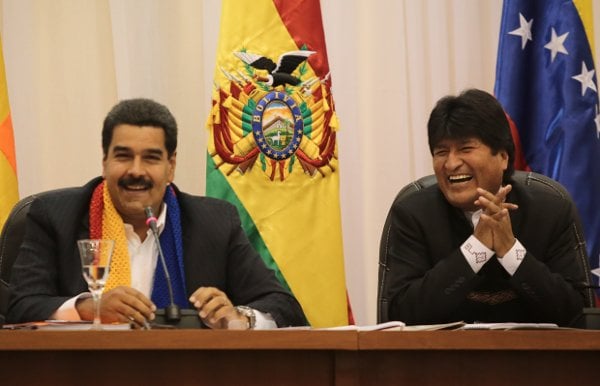 Presidentes Maduro y Morales en Bolivia
