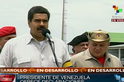 El presidente venezolano, Nicolás Maduro, denunció planes de desestabilización desde Colombia en compañía del presidente del parlamento venezolano, Diosdado Cabello