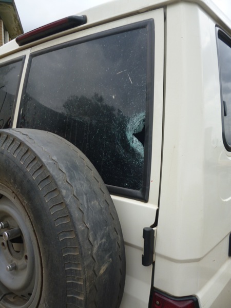 Entrada del impacto de bala