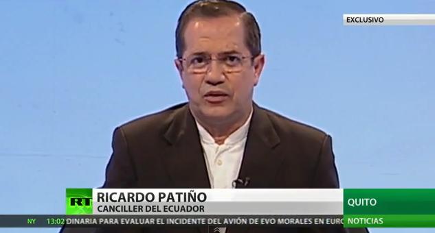 El canciller ecuatoriano, Ricardo Patiño