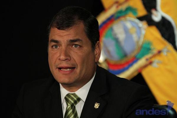 El presidente de la República de Ecuador Rafael Correa