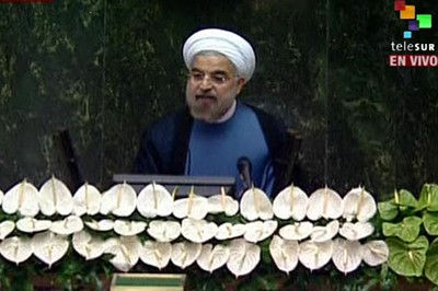 Durante su discurso Rohani resaltó la voluntad popular del pueblo iraní