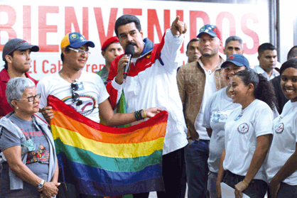Maduro en la estación 5 de Julio durante la inauguración del Cabletren Bolivariano de Petare