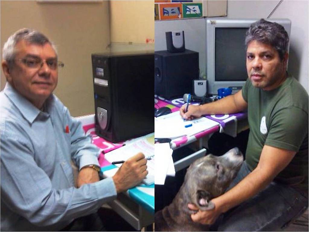 Gonzalo Gómez y Roberto Sanabria, productores del  programa Comunicación Crítica