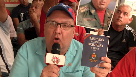 Ramón Arias secretario de finanzas de la Unión Socialista de Trabajadores del Municipio Bolivariano Libertador destacó que Barack Obama es un violador de las constituciones del mundo.