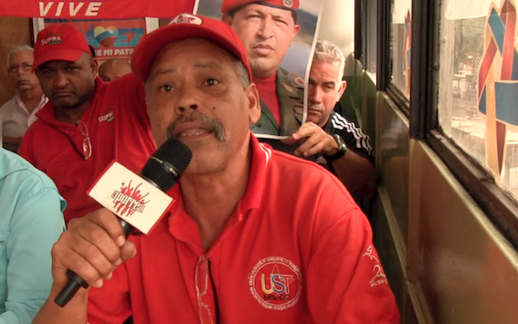 William Ortega, secretario de organización de la UST hizo un llamado a todo el mundo entero a que se una a la lucha de Venezuela.