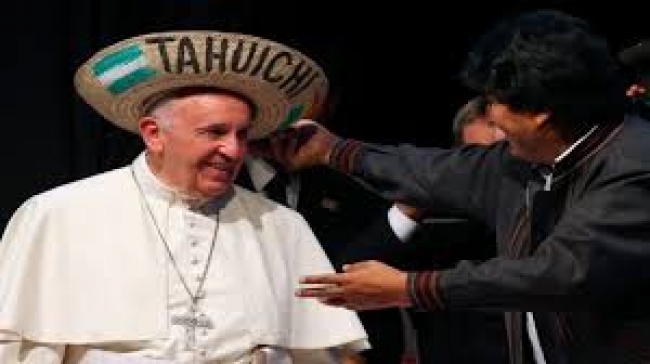 El Papa Francisco y Evo Morales