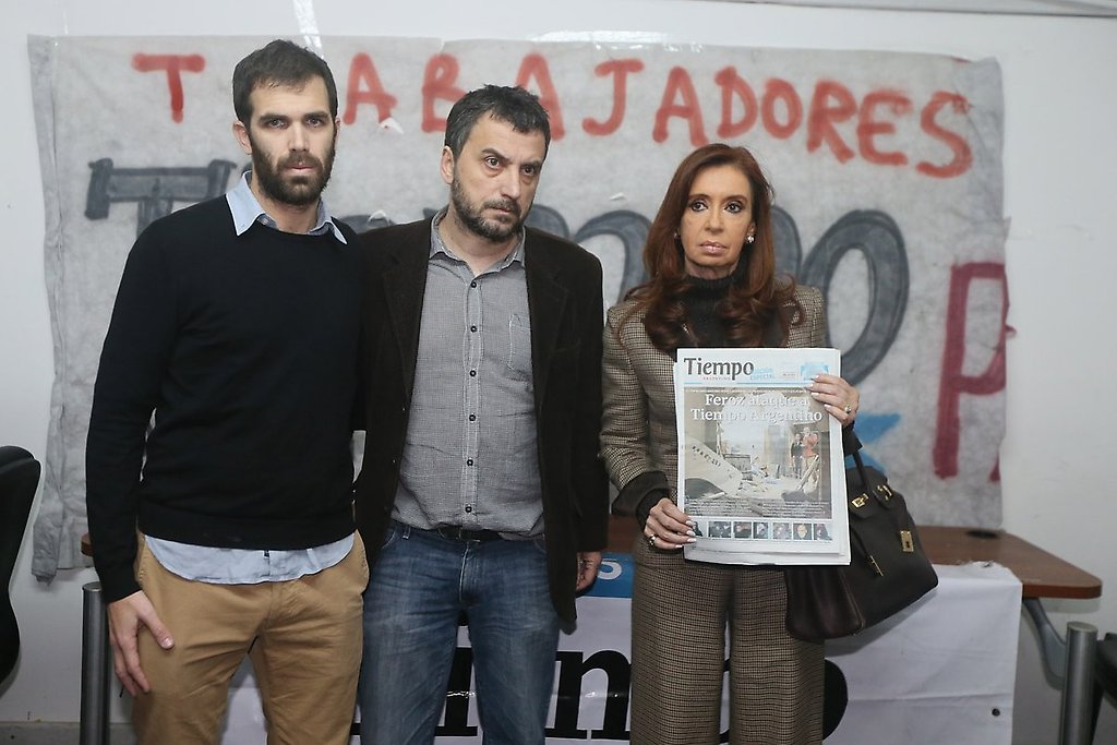Cristina Fernandez visitó las instalaciones del semanario