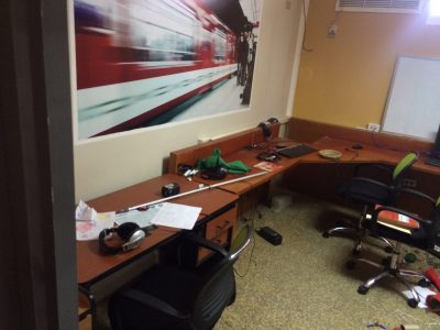 Así dejaron los sujetos la planta televisva