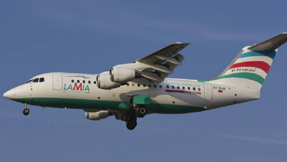 British-Aerospace BAE-Avro 146, de la aerolínea LAMIA, se estrelló en Medellin, Colombia