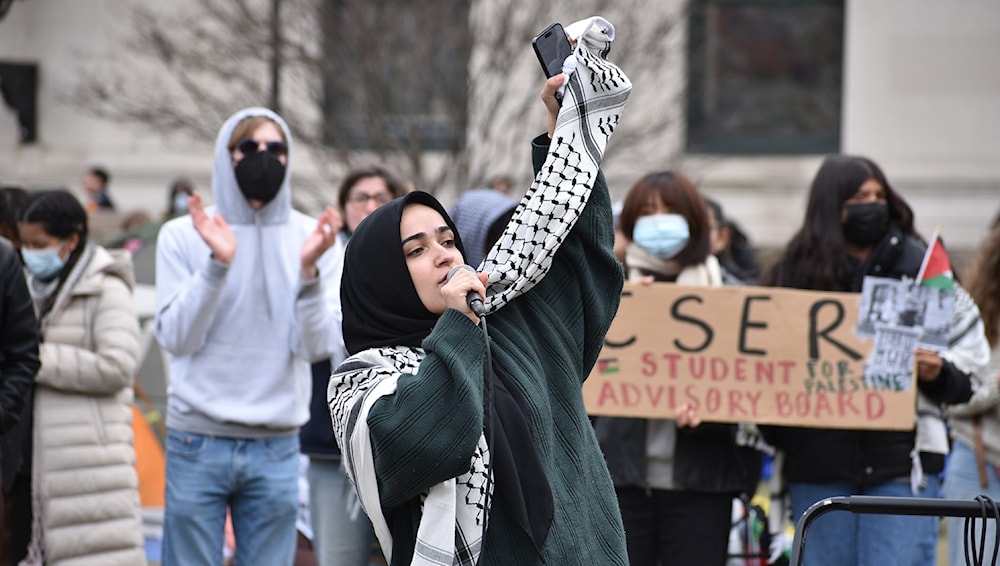 Universitarios estadounidenses protestan en solidaridad con Palestina
