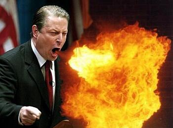 Al Gore le lanzó fuego a Bush y a los demás líderes que niegan el calentamiento global de la tierra.