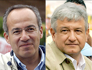 Felipe Calderón (FECAL) y Andrés Manuel López Obrador.