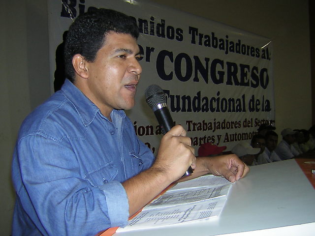 Juan Aguilar dirigente sinidcal de Sintraford y Coordinador de UNTSCAA.