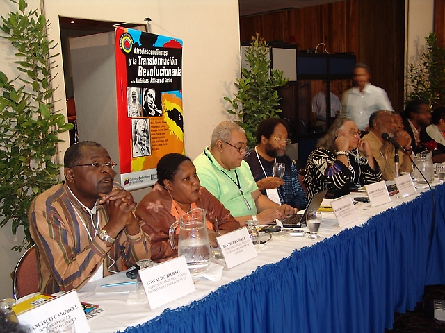Panel del encuentro de afrodescendientes