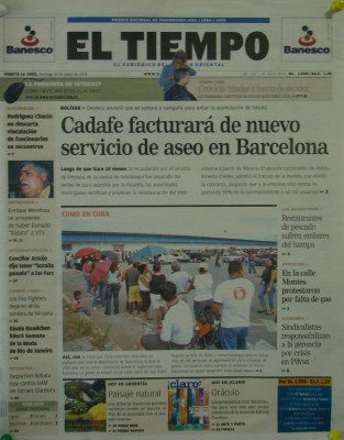 El Tiempo,domingo 20 de enero 2008