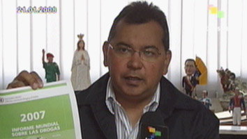 El presidente de la ONA, Néstor Reverol, argumentó que el informe mundial sobre drogas 2007 dice que Venezuela es el tercer país en incautaciones en tres años consecutivos.