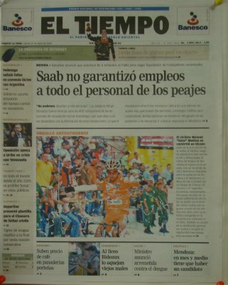 El Tiempo, sábado 19 de enero 2008