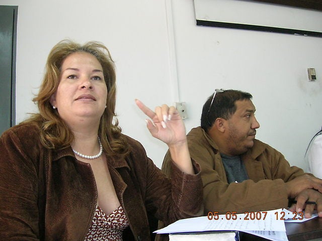 Vilma Vivas  y José Melendez miembros de Marea Socialista