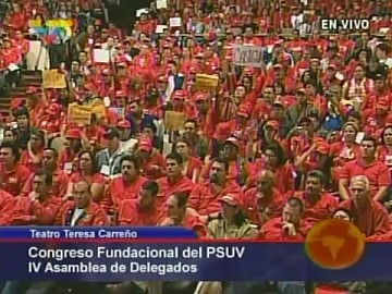 IV Asamblea de delegados del Partido Socialista Unido de Venezuela (PSUV) del Distrito Capital, efectuada en la sala Ríos Reyna del Teatro Teresa Carreño