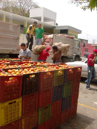 Productores y funcionarios del MAT en pleno trabajo voluntario