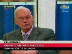 Embajador ecuatoriano en Venezuela, René Vargas