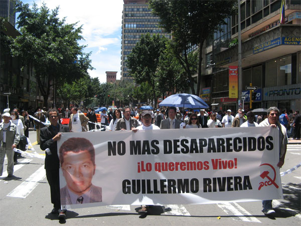 Marcha por la vida de Guillermo Rivera en Colombia