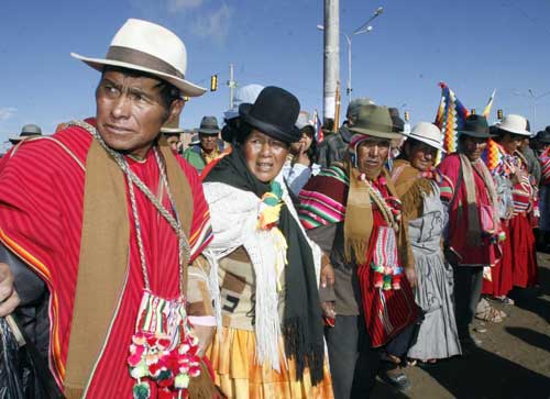 La marcha en apoyo a Evo Morales se fortaleció