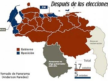 Mapa electoral POSTERIOR de los comicios del 23 de noviembre