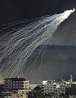 Israel utilizó bombas de racimo