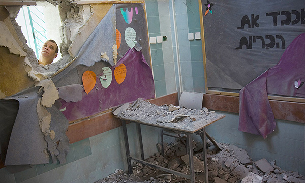 Escuela de la ONU bombardeada en Gaza