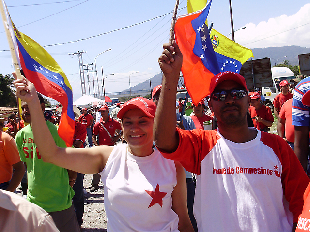 Campesinos Marchan a favor de la Enmienda en Yaracuy