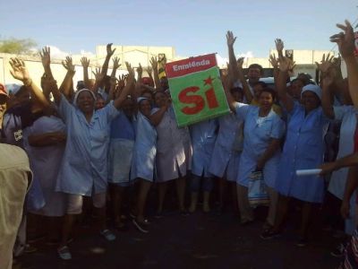 Trabajadores de las empresas de la pesca en el estado Sucre apoyan el Sí por la enmienda