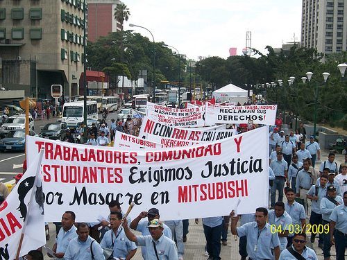 Los trabajadores marcharon en Caracas exigiendo investigación seria y castigo a los asesinos de trabajadores.