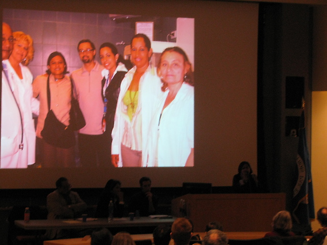 La Presentación incluyó varias imágenes audiovisuales de los centros médicos venezolanos y su personal