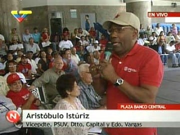 Aristóbulo Istúriz, vicepresidente del Partido Socialista Unido de Venezuela (PSUV)