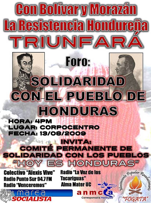 Comité de Solidaridad con los Pueblos Hoy es Honduras