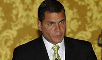 Presidente de Ecuador Rafael Correa
