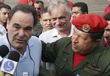 Oliver Stone y el Presidente Chávez.