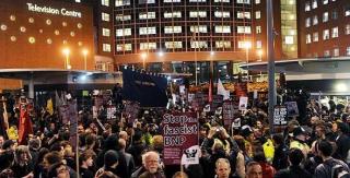 Protestas contra la BBC